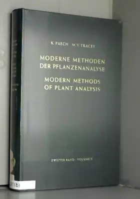 Couverture du produit · Modern Methods of Plant Analysis / Moderne Methoden Der Pflanzenanalyse