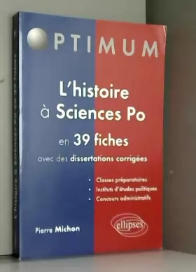 Couverture du produit · L'Histoire à Sciences Po en 39 Fiches & Dissertations Corrigées