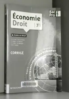Couverture du produit · Ressources plus Economie-Droit 1re-Tle BAC PRO - 3e édition Corrigé