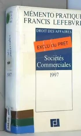 Couverture du produit · Droit des affaires : Sociétés commerciales, 1997