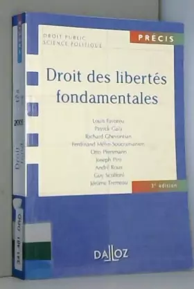 Couverture du produit · Droit des libertés fondamentales, 1re édition