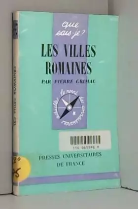 Couverture du produit · Les Villes romaines : Par Pierre Grimal,... 2e édition