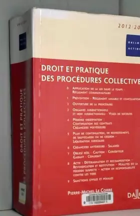Couverture du produit · Droit et pratique des procédures collectives 2012/2013 - 6e éd.: Dalloz Action