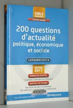 Couverture du produit · 200 questions d'actualité politique, économique et sociale