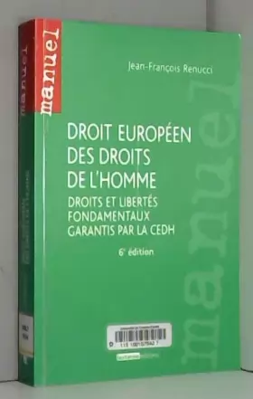 Couverture du produit · Droit européen des droits de l'homme, 6ème Ed.