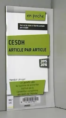 Couverture du produit · En poche - CESDH (Convention Européenne des Droits de l'Homme) article par article