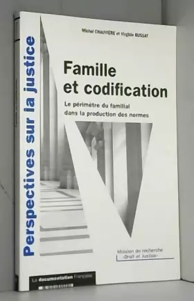 Couverture du produit · Famille et codification : le périmètre du familial dans la production des normes