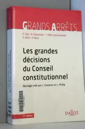 Couverture du produit · Les grandes décisions du Conseil constitutionnel - 17e éd.