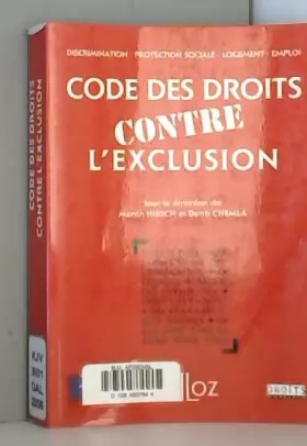 Couverture du produit · Code des droits contre l'exclusion