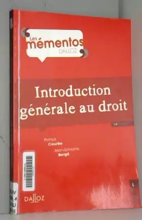 Couverture du produit · Introduction générale au droit - 14e éd.