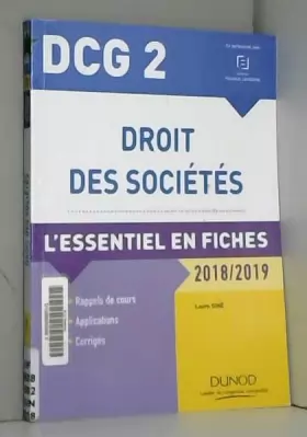 Couverture du produit · DCG 2 - Droit des sociétés - 2018/2019 - L'essentiel en fiches: L'essentiel en fiches (2018-2019)