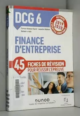 Couverture du produit · DCG 6 Finance d'entreprise - Fiches de révision - Réforme 2019-2020: Réforme Expertise comptable 2019-2020 (2019-2020)