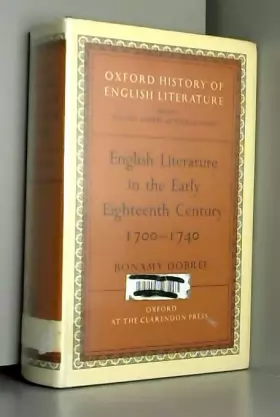 Couverture du produit · ENGLISH LITERATURE IN THE EARLY EIGHTEENTH CENTURY 1700-1740.