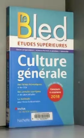 Couverture du produit · Bled Etudes Supérieures Culture Générale, examen et concours 2018