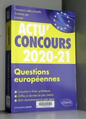 Couverture du produit · Questions européennes 2020-2021 - Cours et QCM