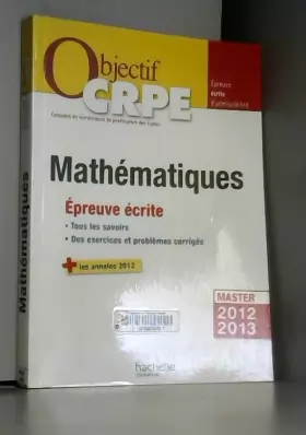 Couverture du produit · Objectif CRPE Epreuve écrite de maths