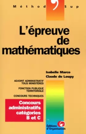 Couverture du produit · L'épreuve de mathématiques, 2e édition