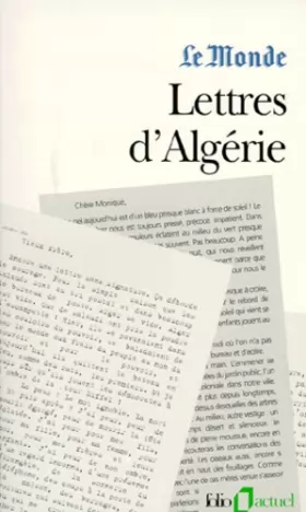 Couverture du produit · Lettres d'Algérie