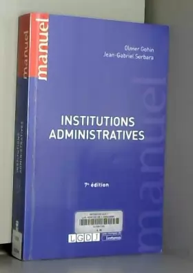 Couverture du produit · Institutions administratives