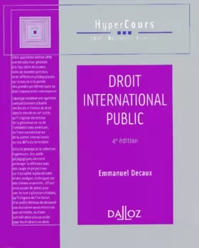 Couverture du produit · Droit international public