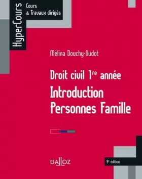 Couverture du produit · Droit civil 1re année: Introduction, personnes, famille