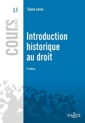 Couverture du produit · Introduction historique au droit - 4e éd.: Cours
