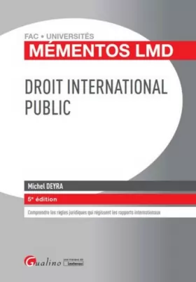 Couverture du produit · Mémentos LMD - Droit international public , 5ème Ed.