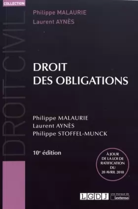 Couverture du produit · DROIT DES OBLIGATIONS - 10EME EDITION