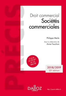 Couverture du produit · Droit commercial. Sociétés commerciales - 22e éd.: Édition 2018-2019