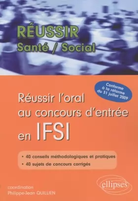 Couverture du produit · Réussir l'oral au concours d'entrée en IFSI