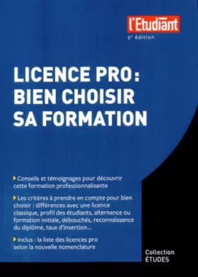 Couverture du produit · Licence pro : Bien choisir sa formation 2e édition