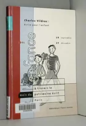 Couverture du produit · Charles Vildrac (1882-1971) : écrire pour l'enfant
