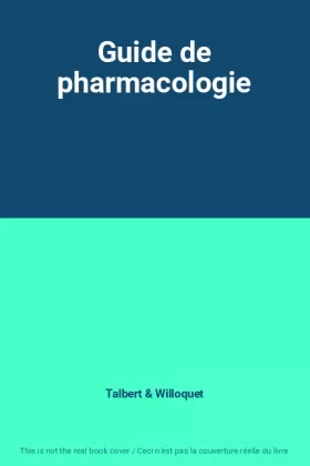 Couverture du produit · Guide de pharmacologie