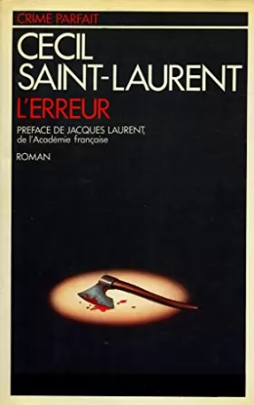 Couverture du produit · L'erreur / Saint Laurent, Cecil / Réf: 20010