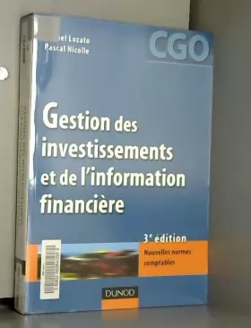 Couverture du produit · Gestion des investissements et de l'information financière - 3ème édition