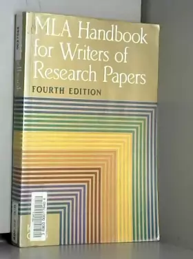 Couverture du produit · MLA Handbook for Writers of Research Papers. : 4th edition