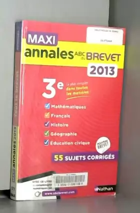 Couverture du produit · MAXI ANNALES BREVET 2013