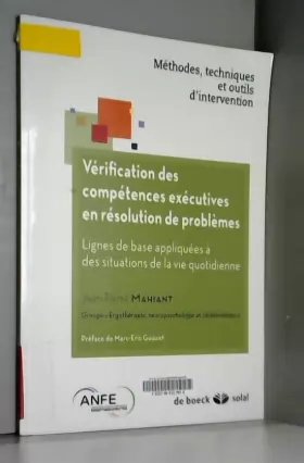 Couverture du produit · Vérification des compétences exécutives en résolution de problèmes (2013)