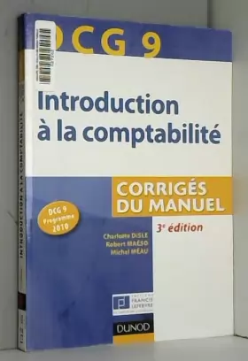 Couverture du produit · DCG 9 - Introduction à la comptabilité - 2e édition - Corrigés