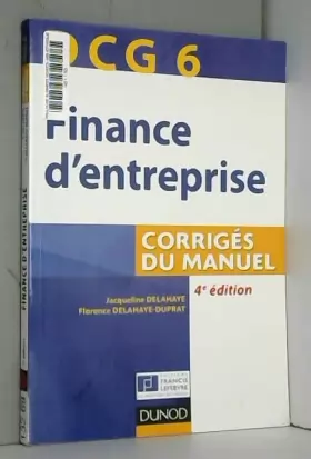 Couverture du produit · DCG 6 - Finance d'entreprise - 4e édition - Corrigés du manuel
