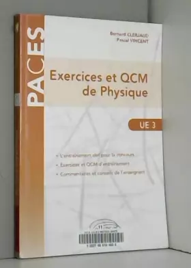 Couverture du produit · Exercices et QCM de Physique UE3 PACES