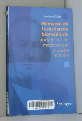 Couverture du produit · Mémento de la recherche biomédicale portant sur un médicament à usage humain (French Edition)