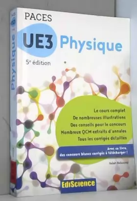 Couverture du produit · PACES UE3 Physique - 5e éd. - Manuel, cours + QCM corrigés: Manuel, cours + QCM corrigés