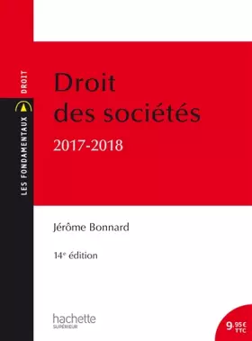 Couverture du produit · Droit des sociétés 2017 - 2018