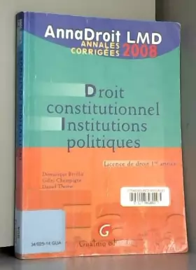 Couverture du produit · Droit constitutionnel et institutions politiques : Annales corrigées