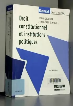 Couverture du produit · Droit constitutionnel et institutions politiques,