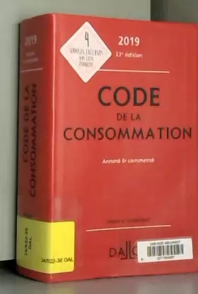 Couverture du produit · Code de la consommation 2019, annoté et commenté - 23e éd.