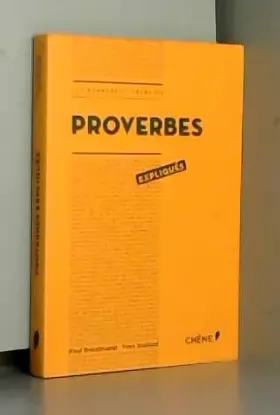 Couverture du produit · Proverbes expliqués