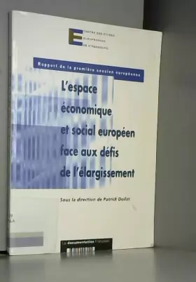 Couverture du produit · L'Espace économique et social européen face aux défis de l'élargissement : rapport de la Première session européenne