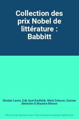 Couverture du produit · Collection des prix Nobel de littérature : Babbitt